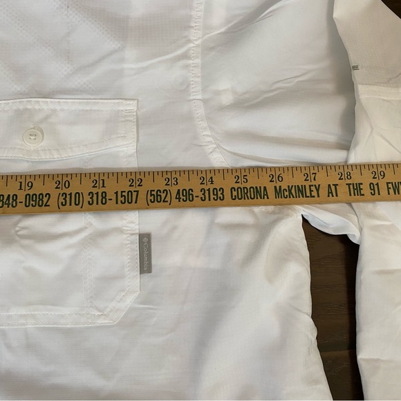 New With Tags Columbia Men's Fishing Omni-Shade Button Up Shirt White Size XXL - Picture 3 of 7